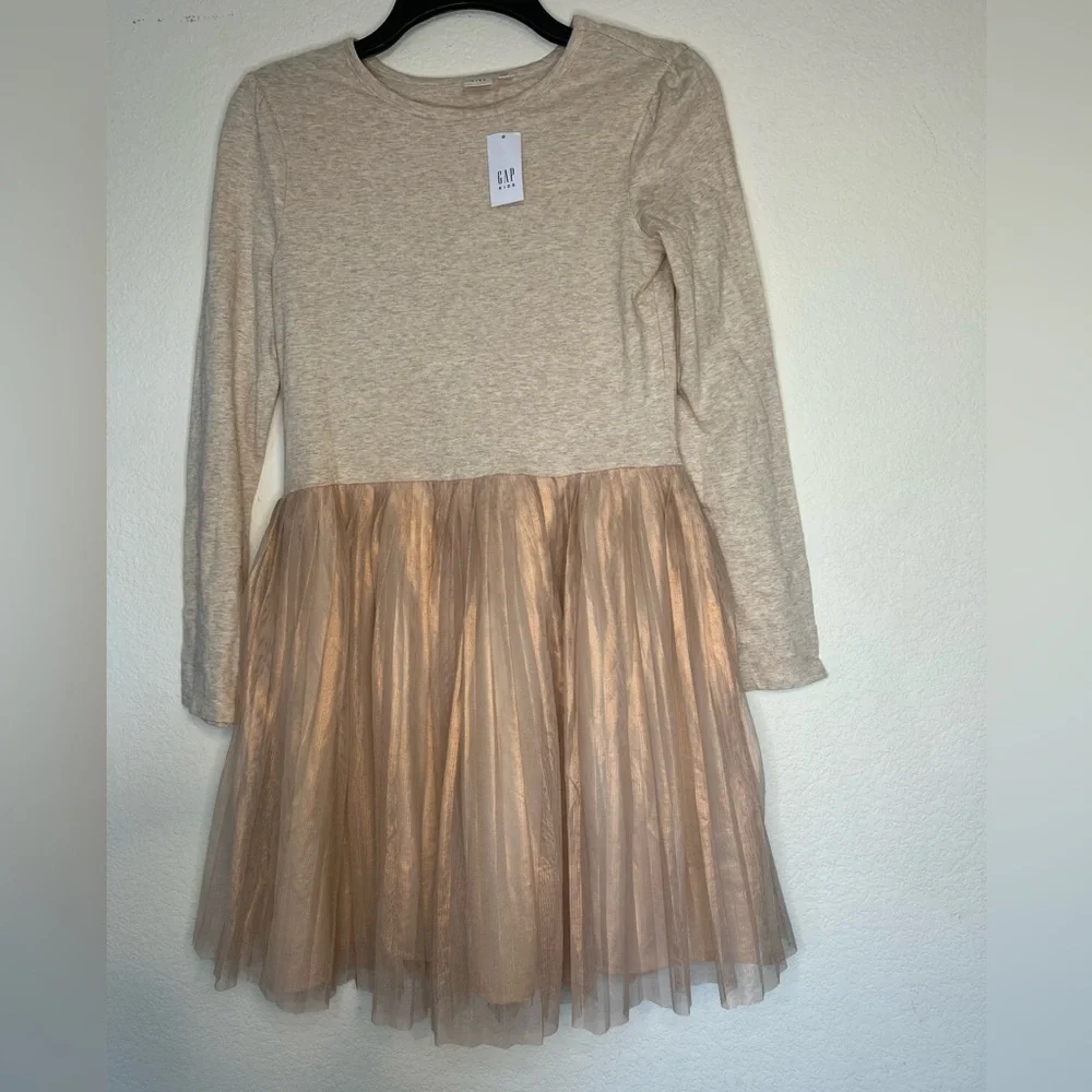 GAP NWT Tulle Dress XL Oatmeal Dress
